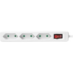 LogiLink 3-Outlet Power Strip 7.5A - 1.5m White | Safe & Reliable Power Solution